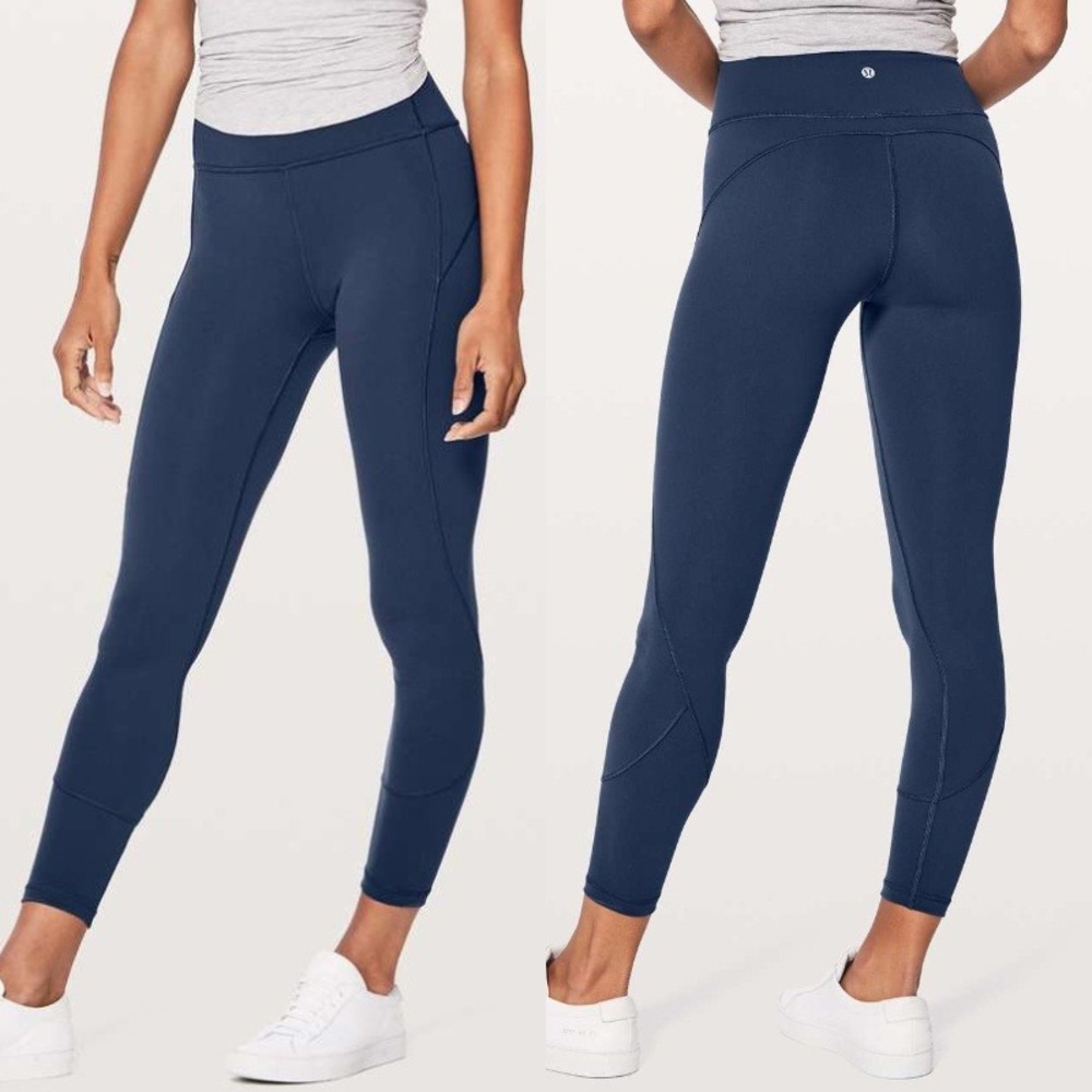 Lululemon‎ Mineral Blue In Movement 7/8 Tight Everlux 25" Leggings